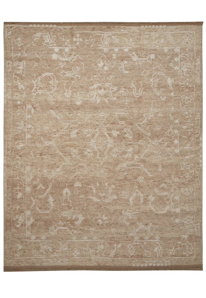 8.6 x 10 Beautiful Contemporary Rug Handmade Imported Organic Wool Neutrals Color#F-3310