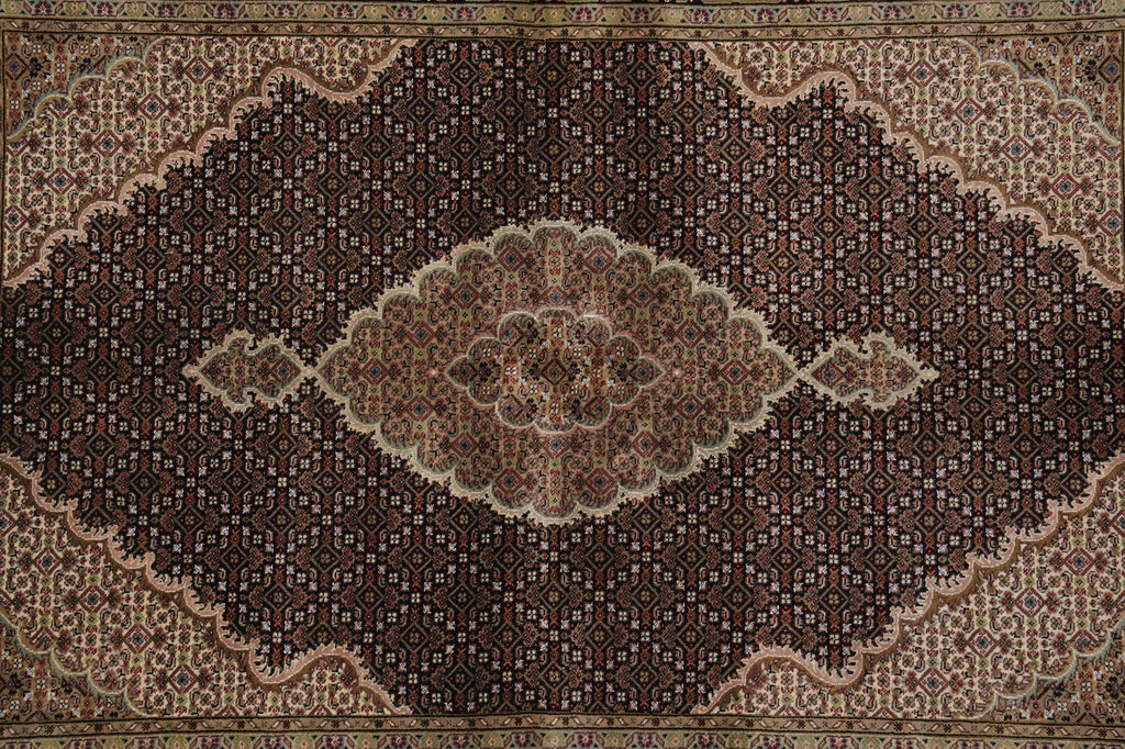 5 x 7 Mahi Tabriz Traditional Woo Hand-Knotted Rug #F-3084
