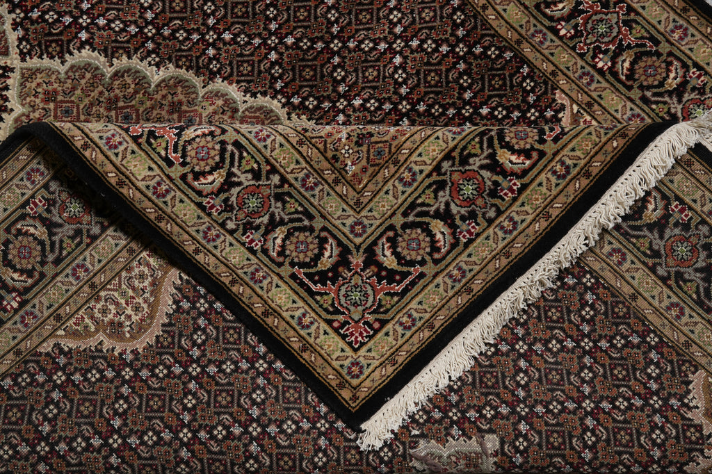 5 x 7 Mahi Tabriz Traditional Woo Hand-Knotted Rug #F-3084