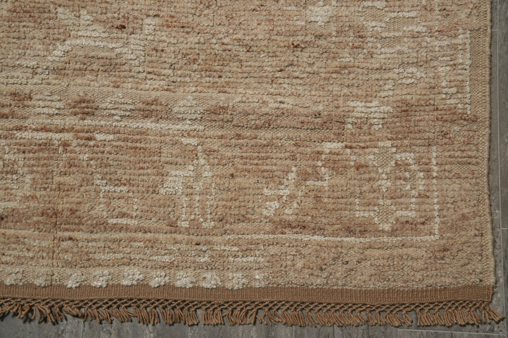 8.6 x 10 Beautiful Contemporary Rug Handmade Imported Organic Wool Neutrals Color#F-3310