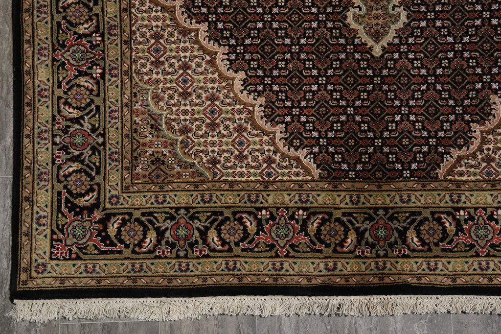 5 x 7 Mahi Tabriz Traditional Woo Hand-Knotted Rug #F-3084
