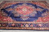 Load image into Gallery viewer, 10.3 x 12.7 Persian Tabriz Rug Dark Blue #F-4132