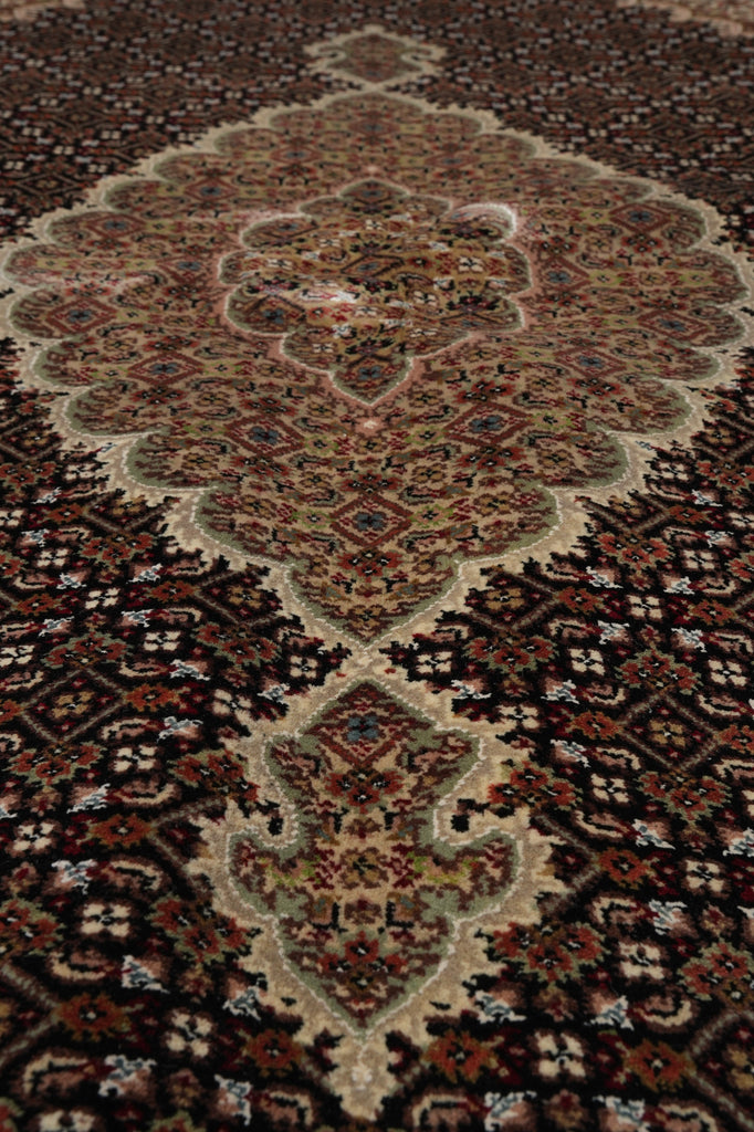 5 x 7 Mahi Tabriz Traditional Woo Hand-Knotted Rug #F-3084