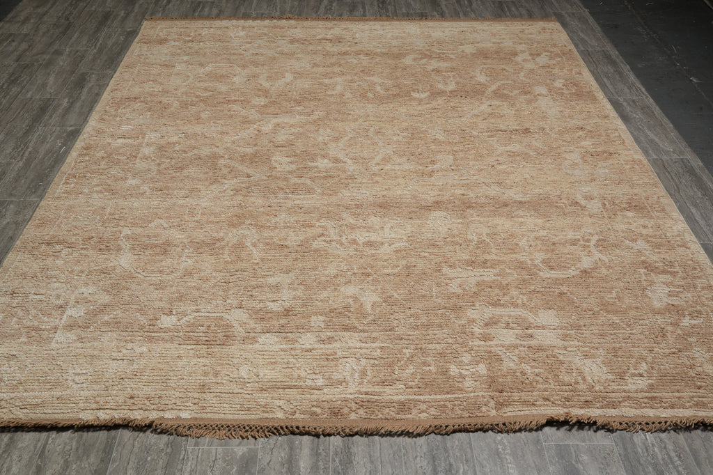 8.6 x 10 Beautiful Contemporary Rug Handmade Imported Organic Wool Neutrals Color#F-3310
