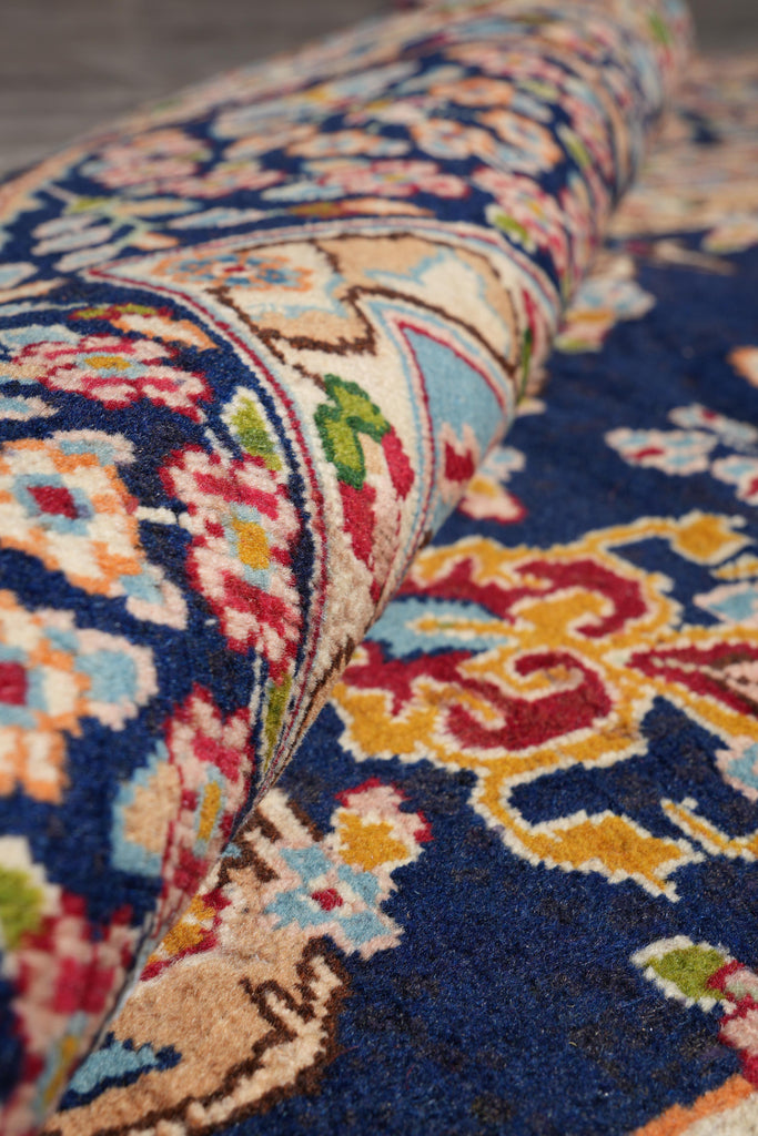 9 x 12 Persian Kerman rug Dark Blue #F-4133