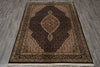 Load image into Gallery viewer, 5 x 7 Mahi Tabriz Traditional Woo Hand-Knotted Rug #F-3084