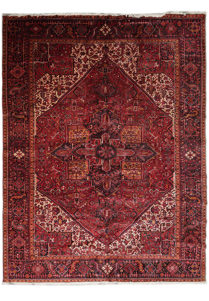 11 x 14.7 Authentic Large Persian Heriz Rug
