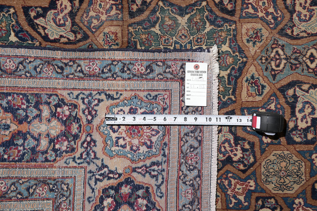 9.1 x 13.2 Semi-Antique Persian Khorassan Rug Unique 1960's #F-4134