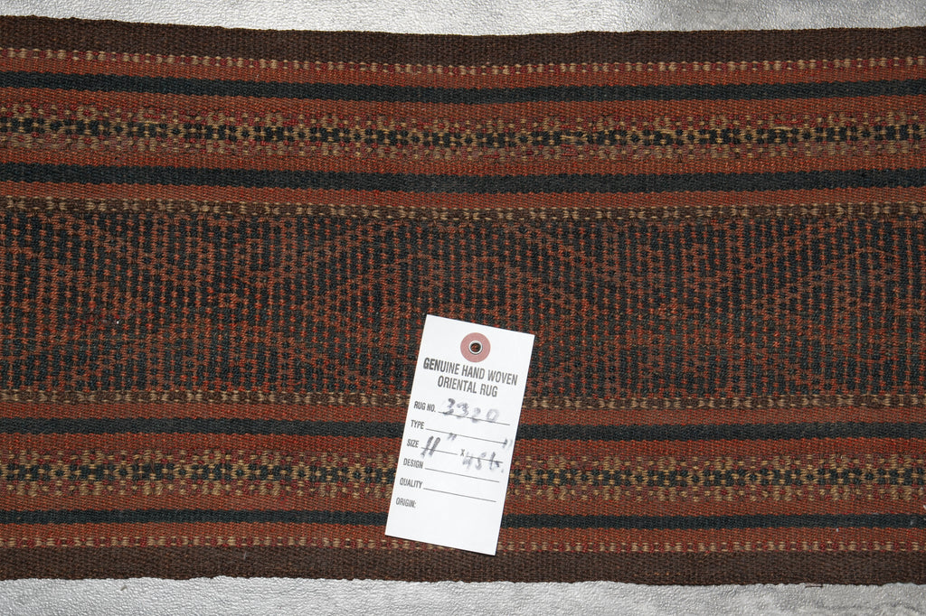 1 x 38 Feet Narrow Long Vintage Kilim Runner Rare Decorative Wall Rug #3320