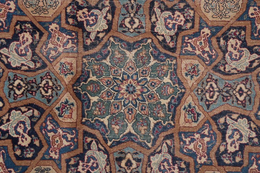 9.1 x 13.2 Semi-Antique Persian Khorassan Rug Unique 1960's #F-4134