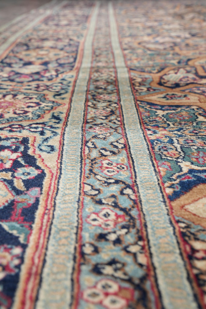 9.1 x 13.2 Semi-Antique Persian Khorassan Rug Unique 1960's #F-4134