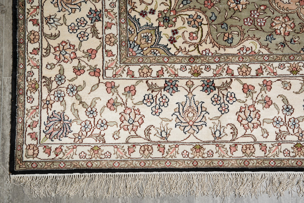 9 x 9 Square Silk Handmade Fancy Rug QOM #40673