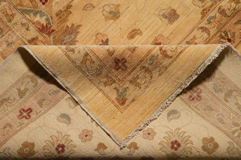 13 x 16 Beige Warm Colors Natural Quality Wool Chobi Peshawar Rug #PIX-6706
