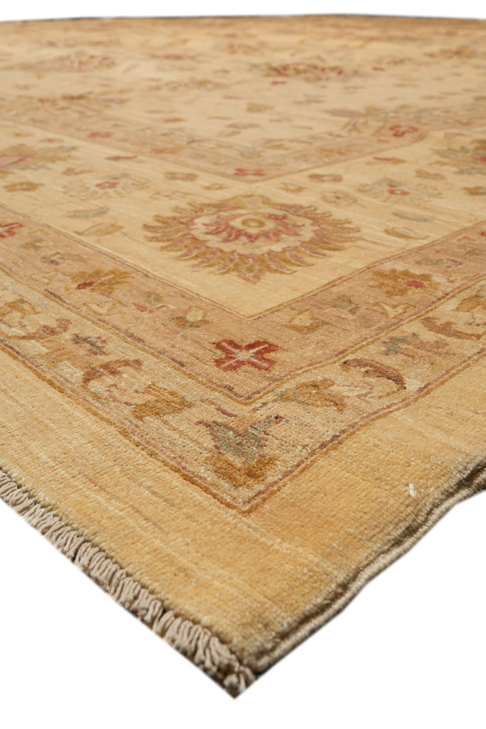 13 x 16 Beige Warm Colors Natural Quality Wool Chobi Peshawar Rug #PIX-6706