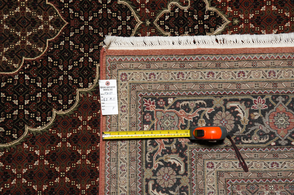 8 x 10 High Quality Woo Silk Hand-Knotted Rug Tabriz Mahi Pom Roby #F-3085