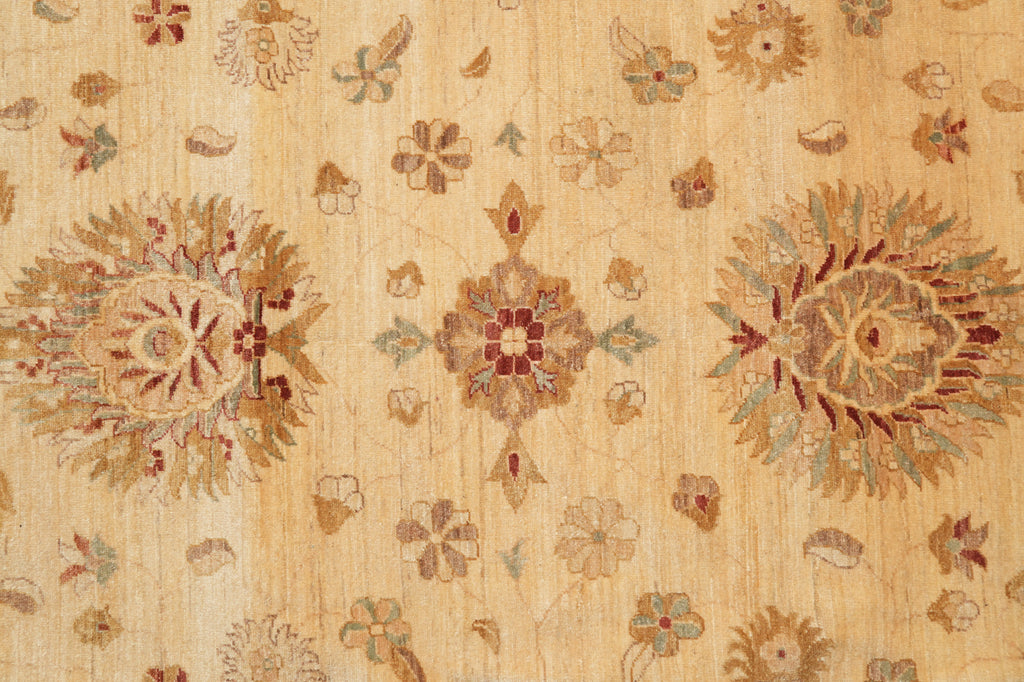 13 x 16 Beige Warm Colors Natural Quality Wool Chobi Peshawar Rug #PIX-6706