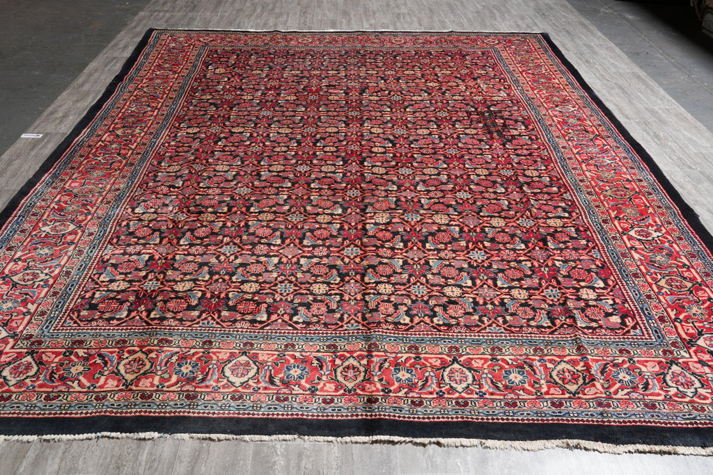 10 x 12.8 Semi-Antique Persian Herati Rug #F-4135