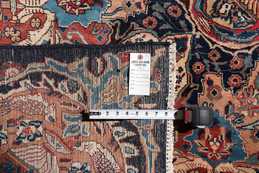 9.6 x 13 Historic ZirKhaki persian Kashmar Rug Exotic Pattern #F-4136