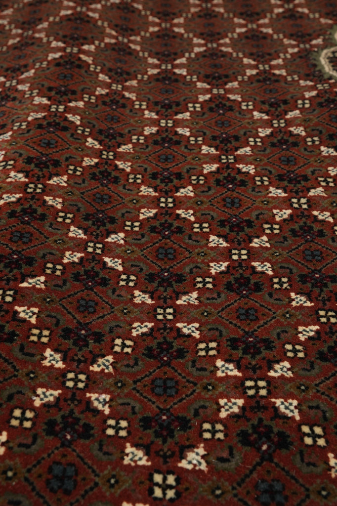 8 x 10 High Quality Woo Silk Hand-Knotted Rug Tabriz Mahi Pom Roby #F-3085