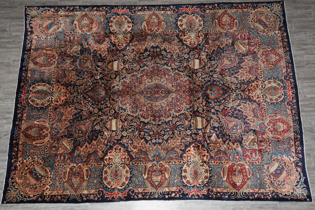 9.6 x 13 Historic ZirKhaki persian Kashmar Rug Exotic Pattern #F-4136