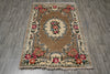Load image into Gallery viewer, 4 x 6 French Aubusson Handmade Art Silk Rug Gold #PIX-14433