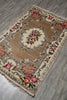 Load image into Gallery viewer, 4 x 6 French Aubusson Handmade Art Silk Rug Gold #PIX-14433