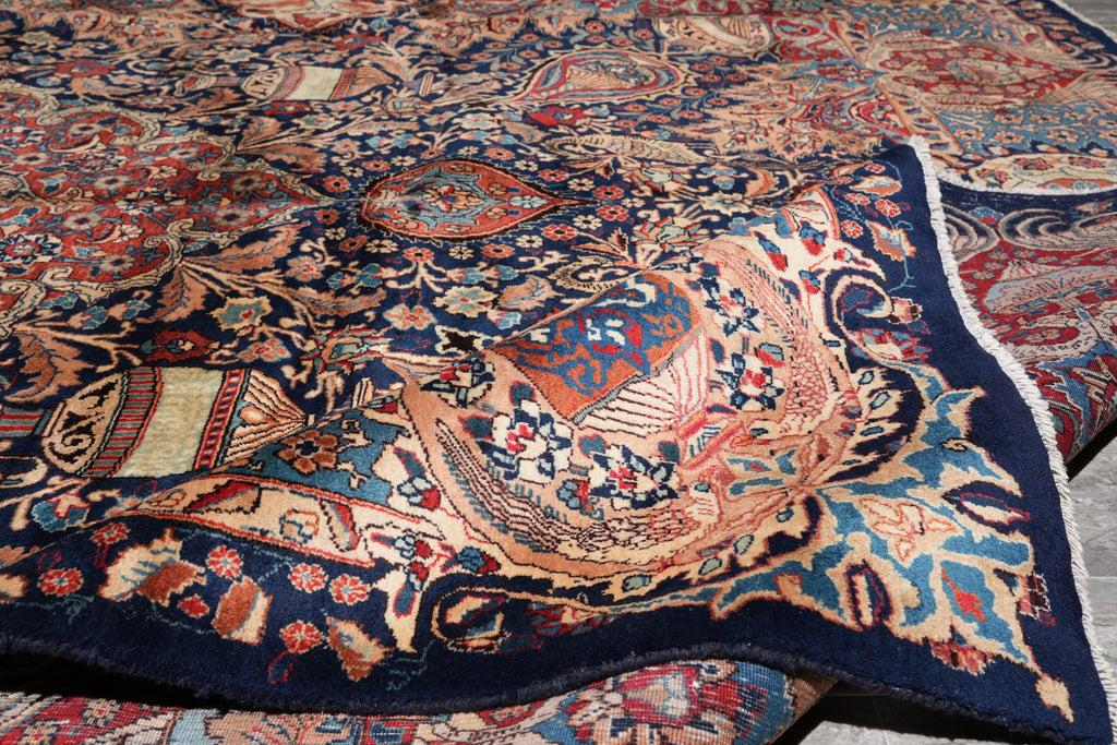 9.6 x 13 Historic ZirKhaki persian Kashmar Rug Exotic Pattern #F-4136