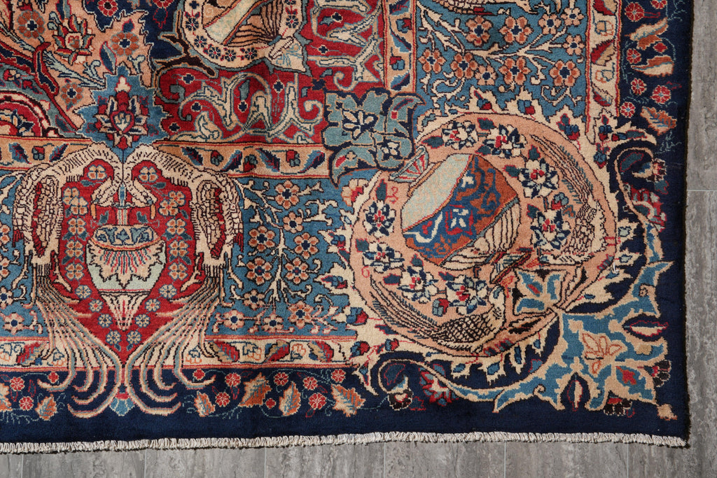 9.6 x 13 Historic ZirKhaki persian Kashmar Rug Exotic Pattern #F-4136