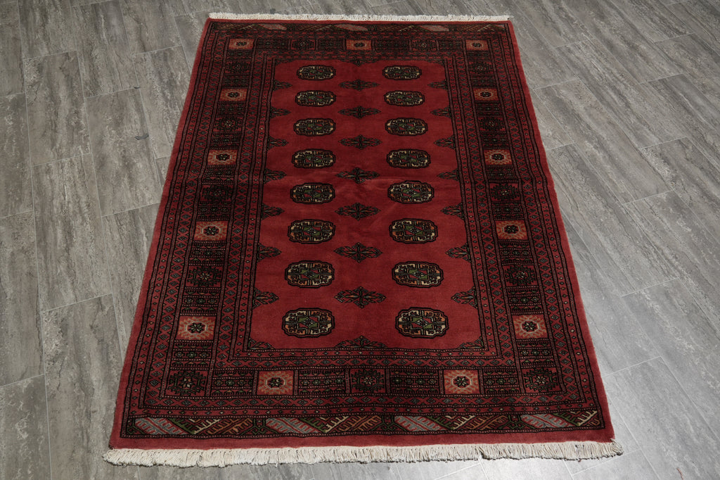 4.3 x 6 Bokhara Rug Handmade Imported Pakistan Carpet #41082