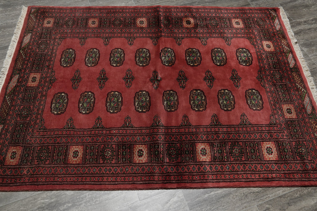 4.3 x 6 Bokhara Rug Handmade Imported Pakistan Carpet #41082