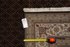Load image into Gallery viewer, 8.3 x 11.5 High Quality Wool and Silk Mahi Tabriz All Over Herati Hand-Knotted Rug Black #PIX-802-30