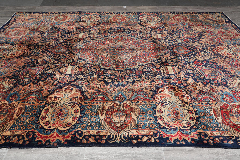 9.6 x 13 Historic ZirKhaki persian Kashmar Rug Exotic Pattern #F-4136