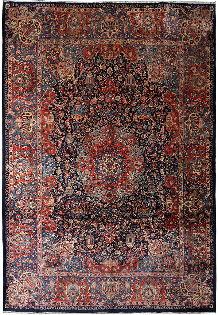 10 x 13.2 Persian Kashar Rug Zirkhaki Ancient Pattern #F-4137
