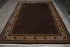 Load image into Gallery viewer, 8.3 x 11.5 High Quality Wool and Silk Mahi Tabriz All Over Herati Hand-Knotted Rug Black #PIX-802-30