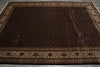 Load image into Gallery viewer, 8.3 x 11.5 High Quality Wool and Silk Mahi Tabriz All Over Herati Hand-Knotted Rug Black #PIX-802-30