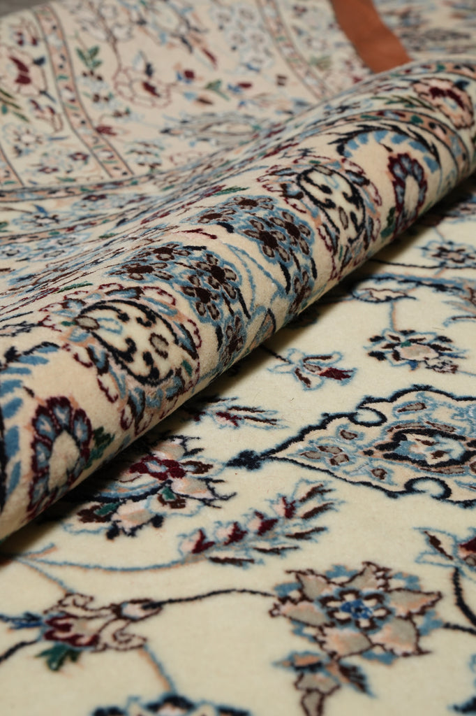 6.5 x 9.6 Stunning Authentic Persian Nain Rug Wool and Silk 500KPSI #PIX-26310