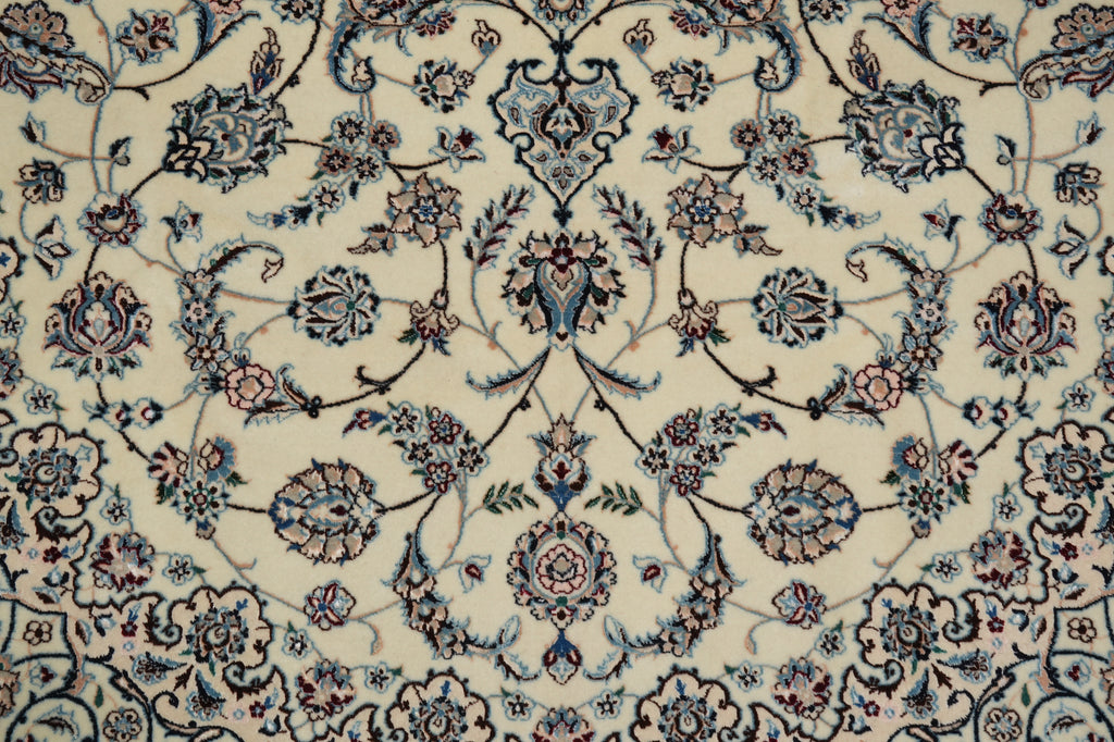6.5 x 9.6 Stunning Authentic Persian Nain Rug Wool and Silk 500KPSI #PIX-26310