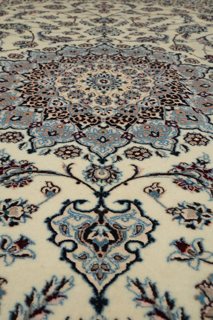 6.5 x 9.6 Stunning Authentic Persian Nain Rug Wool and Silk 500KPSI #PIX-26310