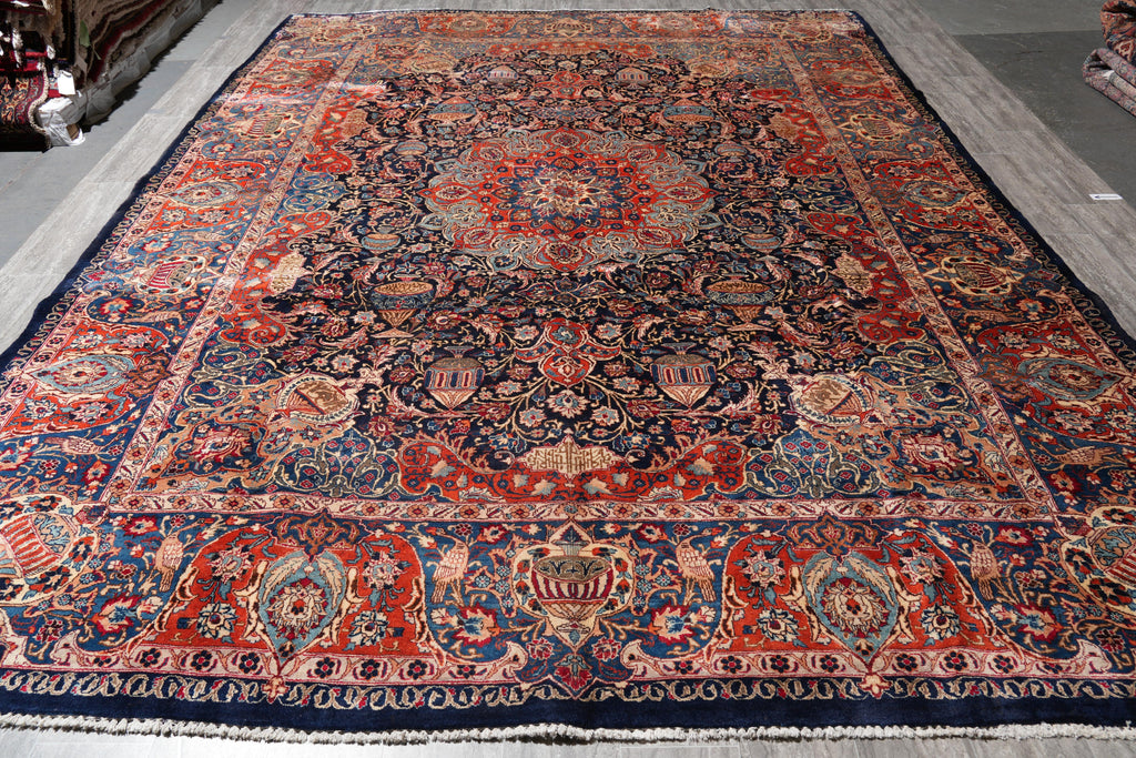 10 x 13.2 Persian Kashar Rug Zirkhaki Ancient Pattern #F-4137