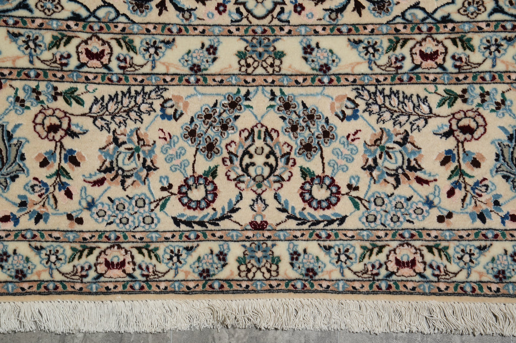 6.5 x 9.6 Stunning Authentic Persian Nain Rug Wool and Silk 500KPSI #PIX-26310