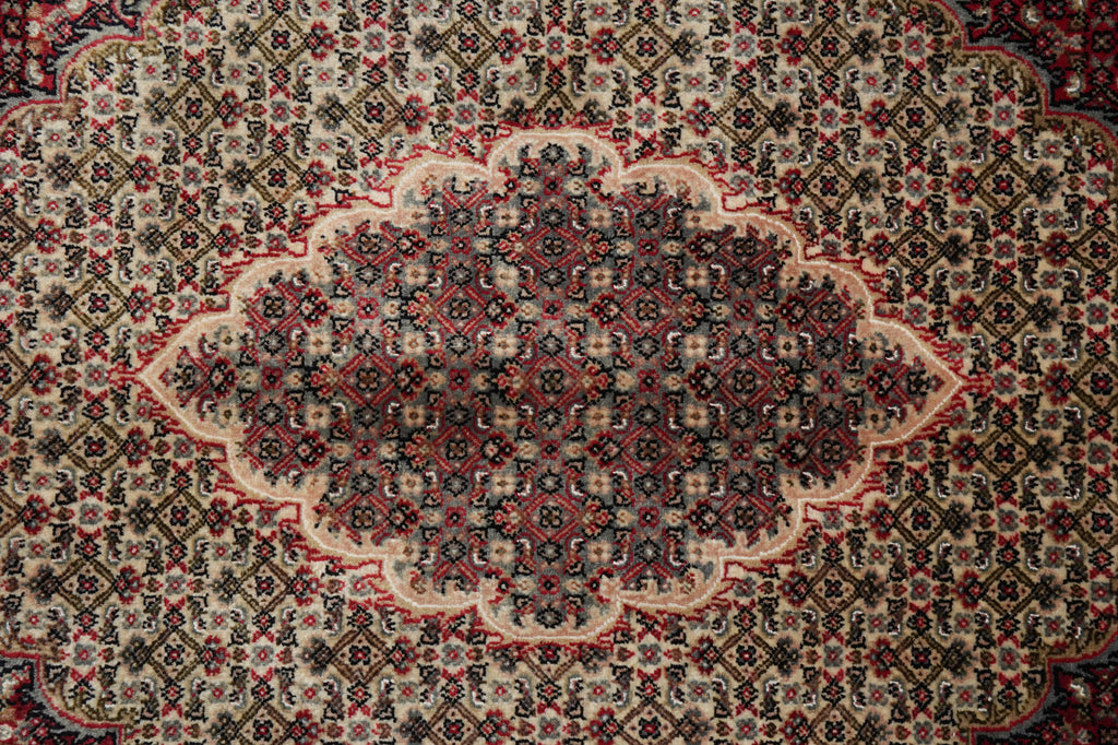10 x 13 Premium Quality Hand-Knotted Traditional Wool Silk Mahi Tabriz Rug #PIX-10244
