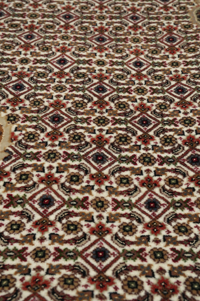 8.4 x 10 Premium Quality Wool and Silk Handmade India Tabriz Mahi Rug EARTH TONE #F-3087