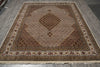 Load image into Gallery viewer, 8.4 x 10 Premium Quality Wool and Silk Handmade India Tabriz Mahi Rug EARTH TONE #F-3087