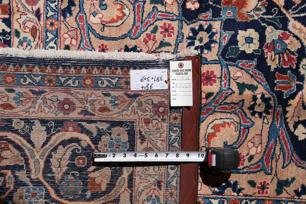 10.1 x 12.4 Authentic Persian Esfahan Najafabad Wool Rug #F-4139