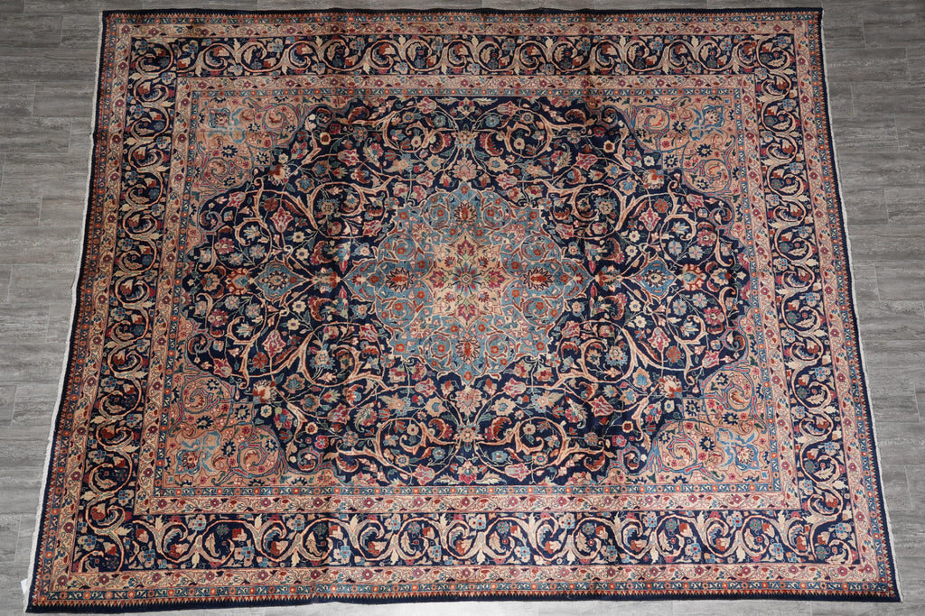 10.1 x 12.4 Authentic Persian Esfahan Najafabad Wool Rug #F-4139