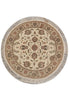 Load image into Gallery viewer, 4 x 4 Feet round Quality Handmade Wool and Silk Rug Ivory #F-4209