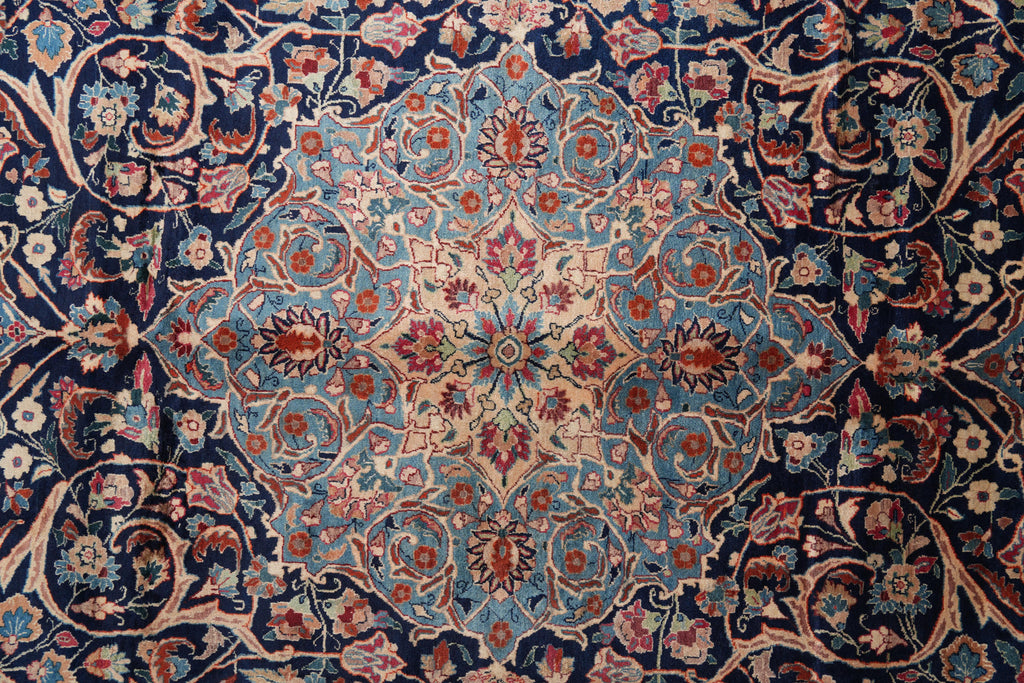10.1 x 12.4 Authentic Persian Esfahan Najafabad Wool Rug #F-4139
