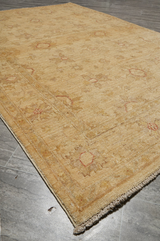 4 x 6 Authentic Handmade Chobi Peshawar Rug Neutrals #PIX-20191