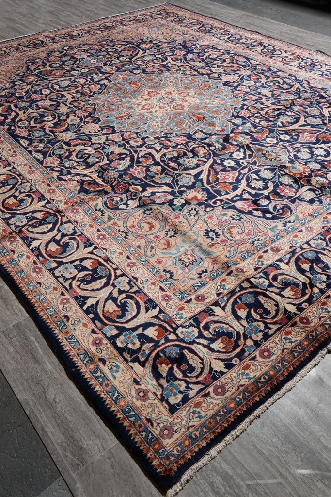 10.1 x 12.4 Authentic Persian Esfahan Najafabad Wool Rug #F-4139