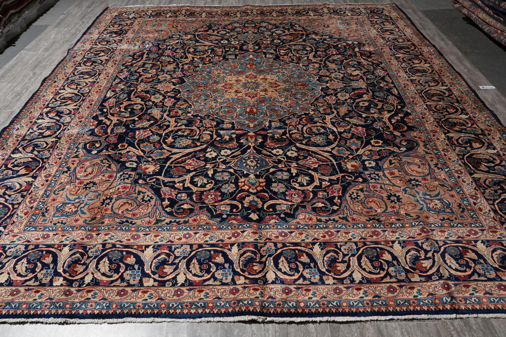 10.1 x 12.4 Authentic Persian Esfahan Najafabad Wool Rug #F-4139